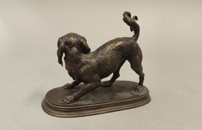 Ferdinand PAUTROT (1832-1874). Dog 
Brown...