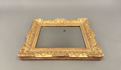 Louis XV style gilded wood frame, mounted...