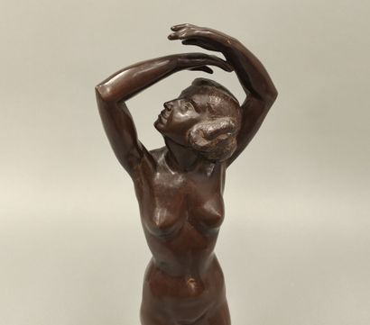 Auguste HENG (1891-1968). Nude woman
Bronze...