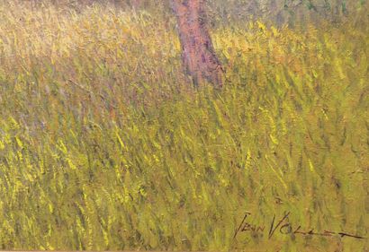 Jean VOLLET (1935-2015). Landscape with poppies
Oil...