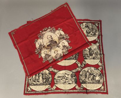 Set of two handkerchiefs: one bearing the...