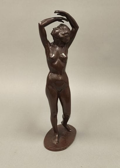Auguste HENG (1891-1968). Nude woman
Bronze...