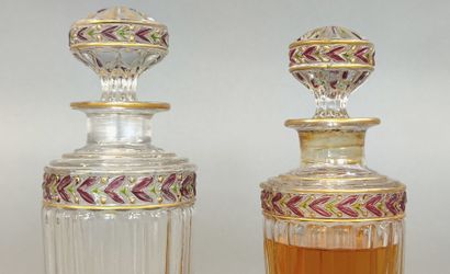 SAINT LOUIS. Suite of four molded crystal...
