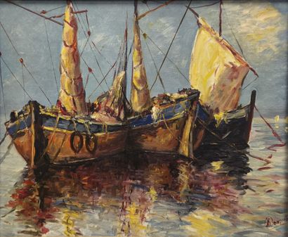 DOMPIETRINI (20th century). Marine
Oil on...
