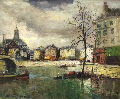 Mério AMEGLIO (1897-1970). Paris, banks of...