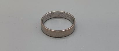 Small ring in white gold (750). Italian hallmark....