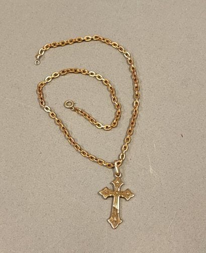 18K (750) gold forçat chain with horsehead...