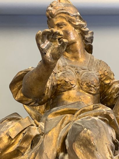 VENICE. Pair of procession lanterns in carved...