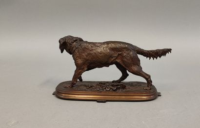 Pierre-Jules MÊNE (1810-1879). Spaniel standing...