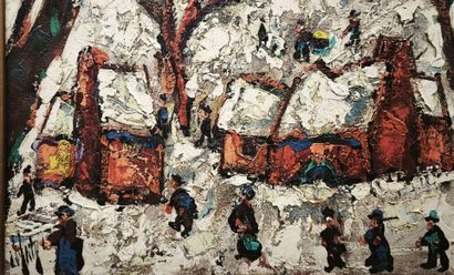 Henry D'ANTY (1910-1998). Walk in the Snow
Oil...