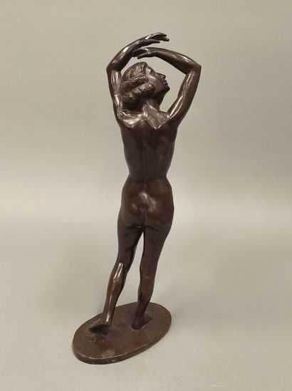 Auguste HENG (1891-1968). Nude woman
Bronze...