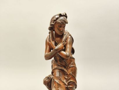 Eutrope BOURET (1833-1906). La Frileuse à...