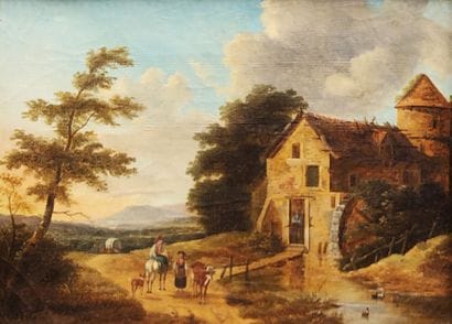 19th century school. Encounter on a walk...