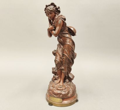 Eutrope BOURET (1833-1906). La Frileuse à...