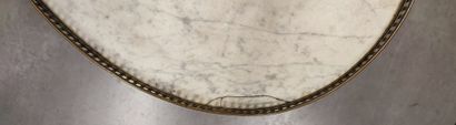 Oval-shaped table bouillotte, marble top,...