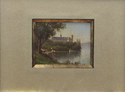 Ecole du XIXème siècle. L'abbaye d'Hautecombe...