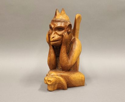 Gargouille (dans le goût) en bois sculpté...