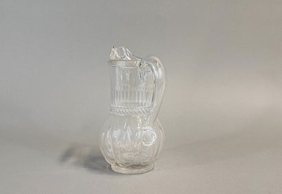 Colorless and translucent blown glass cider...