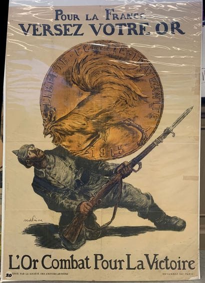 Lot de 3 affiches lithographiques comprenant...