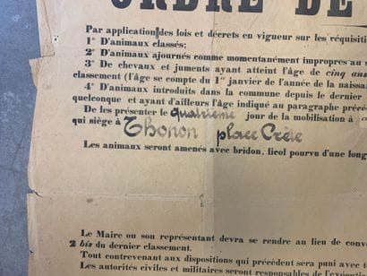 Lot de 7 affiches comprenant : - Instruction...
