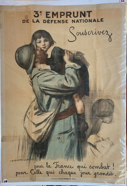 Lot de 4 affiches lithographiques comprenant...