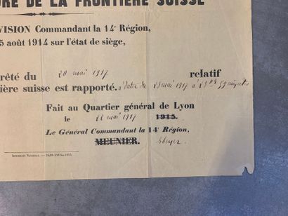 Lot de 7 affiches comprenant : - Ordre de...