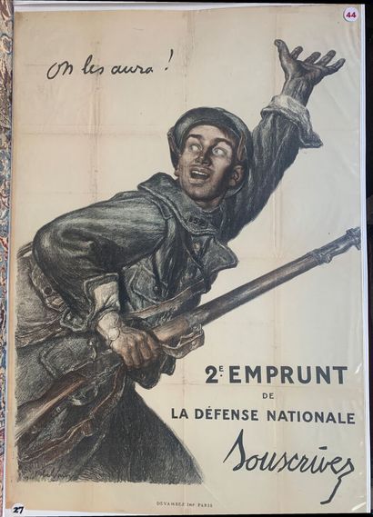 Lot de 4 affiches lithographiques sur les...