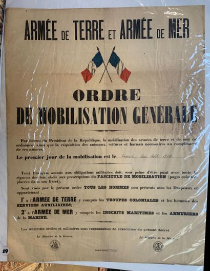 Lot de 6 affiches comprenant : - Ordre de...