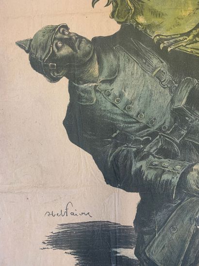 Lot de 4 affiches lithographiques comprenant...