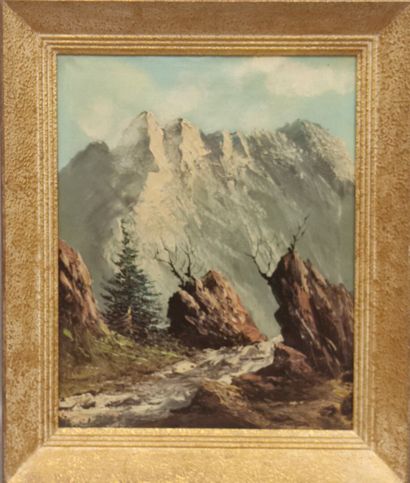 Ecole Française du XXème siècle. Paysage...