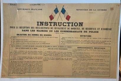 Lot de 6 affiches comprenant : - Ordre de...