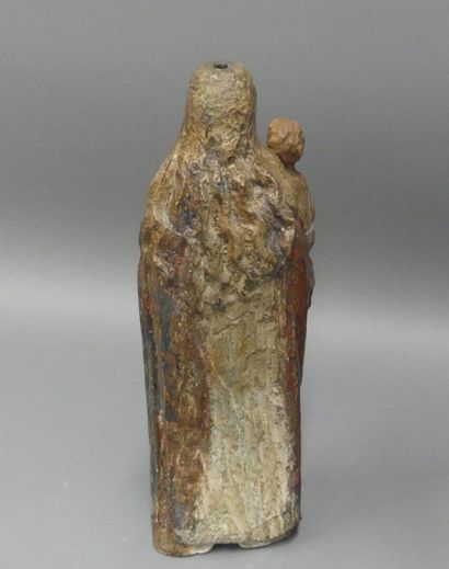 Virgin and Child in carved and polychromed...