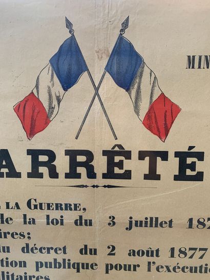 Lot de 7 affiches comprenant : - Ordre de...