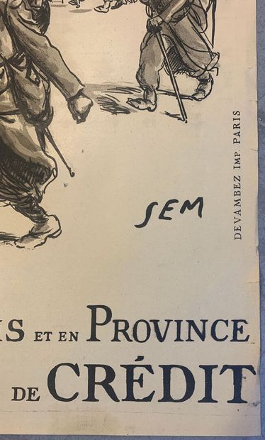 Lot de 3 affiches comprenant : - SEM (1863-1934),...