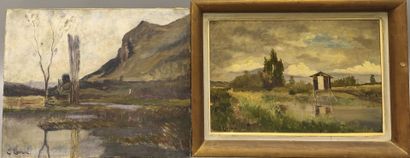 Clovis Frédéric TERRAIRE (1858-1931). Paysages...