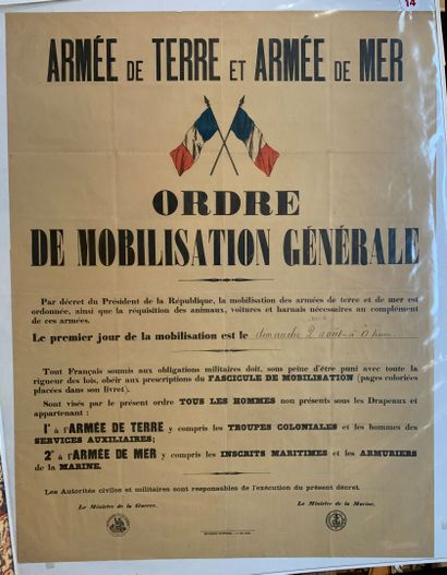 Lot de 5 affiches comprenant : - Maurice...