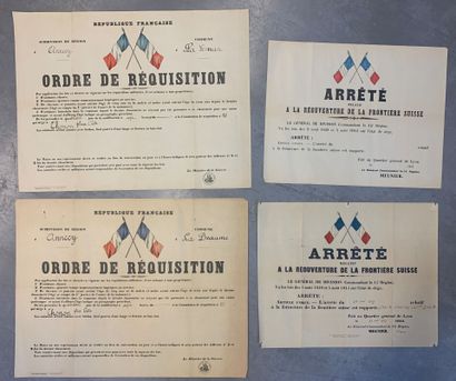Lot de 7 affiches comprenant : - Ordre de...