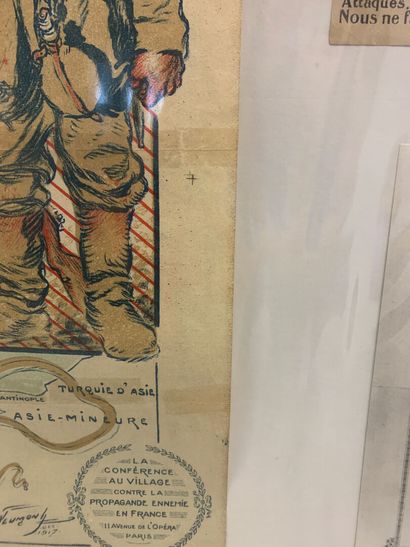 Lot d'affiches et documents comprenant :...