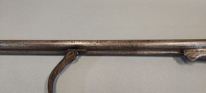 Fusil de chasse à broche pontet volute, crosse...