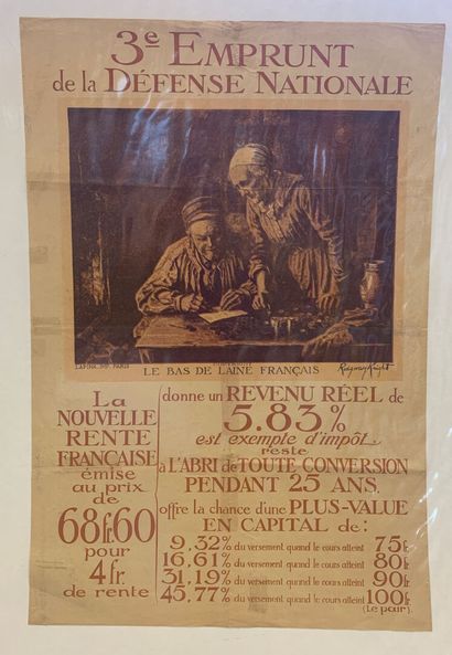 Lot de 4 affiches lithographiques comprenant...