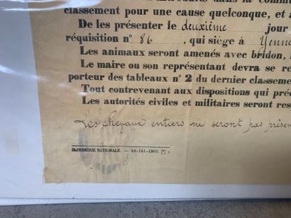Lot de 7 affiches comprenant : - Ordre de...