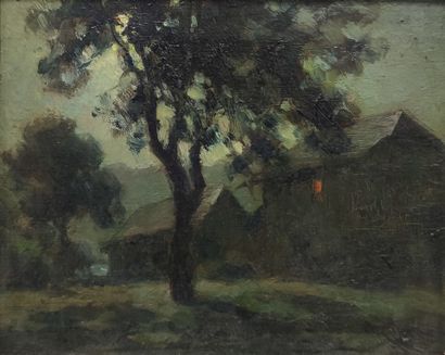 François CACHOUD (1866-1943). Au village...