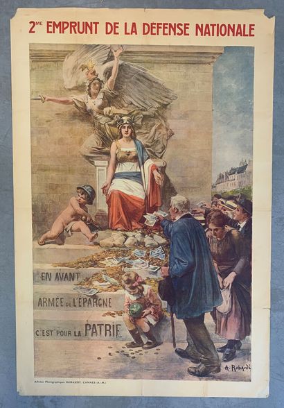 Lot de 5 affiches (dont 3 lithographiques)...