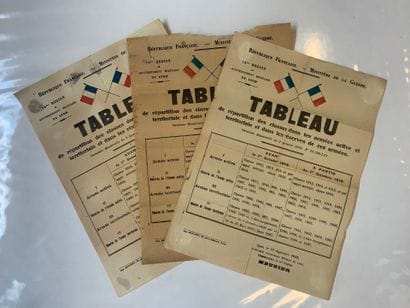 Lot de 13 affiches comprenant : - Ordre de...