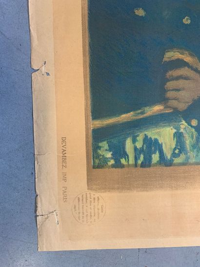 Lot de 4 affiches lithographiques comprenant...
