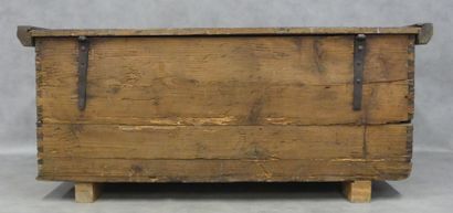 ALSACE, 20th century. Painted wooden chest,...