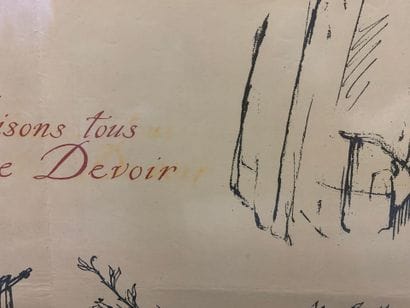 Lot de 3 affiches lithographiques comprenant...