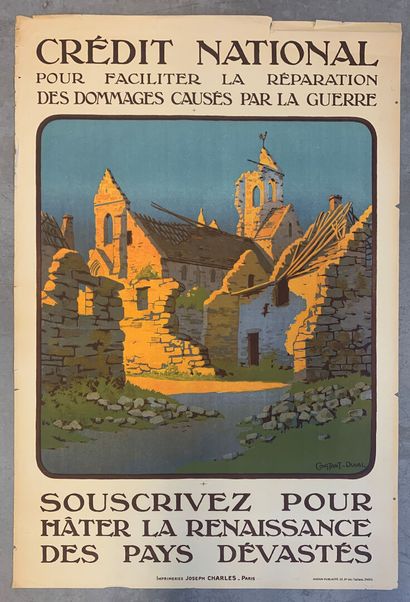 Lot de 4 affiches (dont 3 lithographiques)...