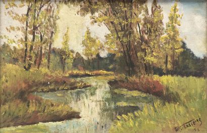 R. TEASSEIRG (Ecole moderne). Bord de rivière,...