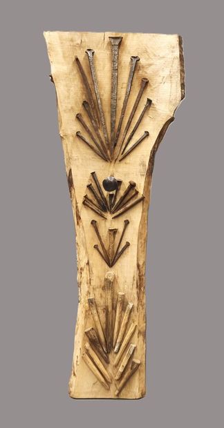 Collection of antique wrought-iron nails...